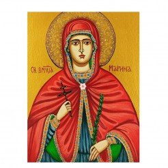 РЪЧНО РИСУВАНА ИКОНА СВЕТА МАРИНА