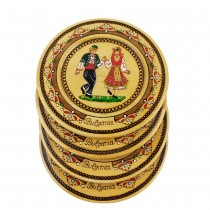 Wooden Plate Pyrography With Folklore Motifs 18