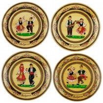 Wooden Plate Pyrography With Folklore Motifs 18