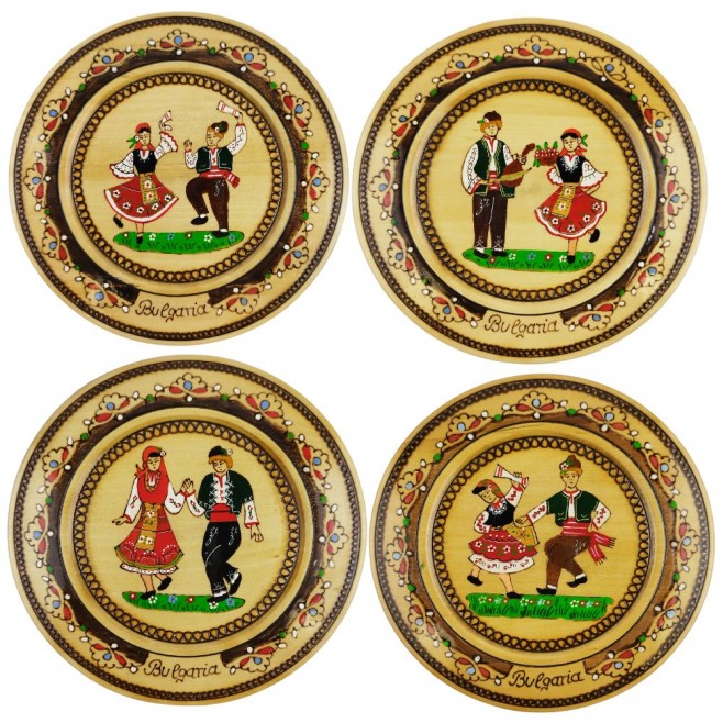 Wooden Plate Pyrography With Folklore Motifs 18