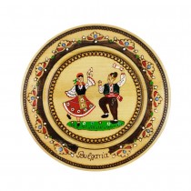 Wooden Plate Pyrography With Folklore Motifs 18