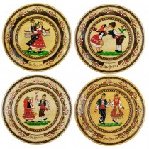 Wooden Plate Pyrography With Folklore Motifs 18