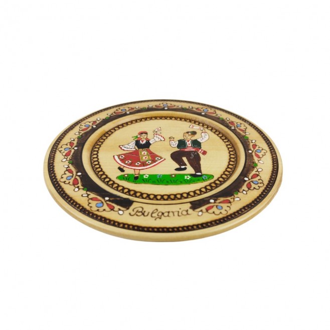 Wooden Plate Pyrography With Folklore Motifs 18