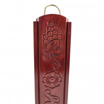 Wine box with carvings, mahogany