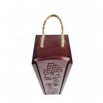 Wine box with carvings, mahogany