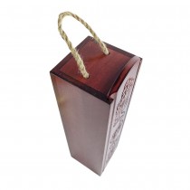 Wine box with carvings, mahogany